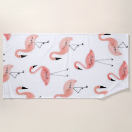 Toalla De Playa Flamingos