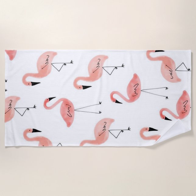 Toalla De Playa Flamingos (Anverso)