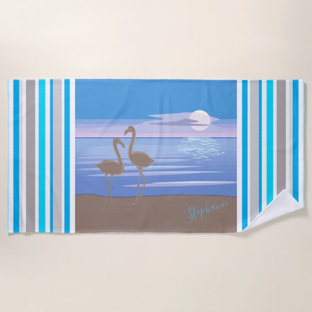 Toalla De Playa Flamingos (Anverso)