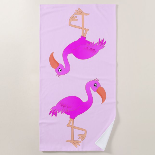 Toalla de playa Flamingos (Anverso)