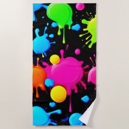 Toalla De Playa Flechas de pintura en negrita y brillante