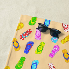 Toalla de playa Flip Flop Pattern