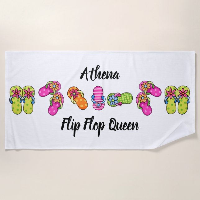 Toalla De Playa Flip Flop Queen Persolada (Anverso)