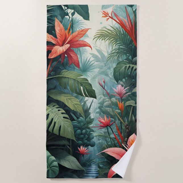 Toalla De Playa Flor de jungla 2 (Anverso)