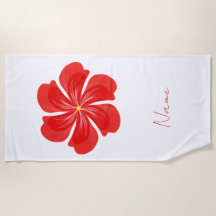 Flor de Pétalo Rojo Vibrante - Arte Floral Minimal