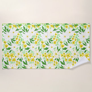 Toalla de playa floral