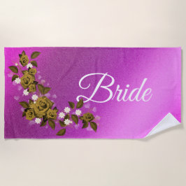 Toalla De Playa Floral elegante