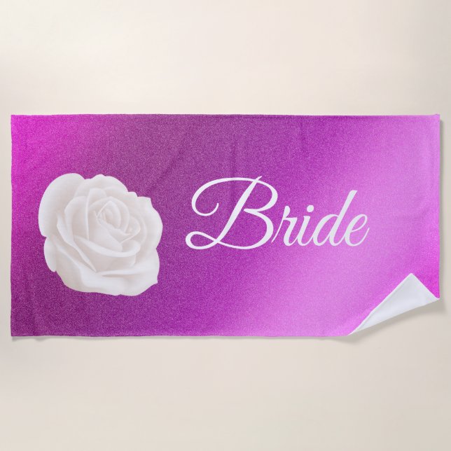 Toalla De Playa Floral elegante (Anverso)