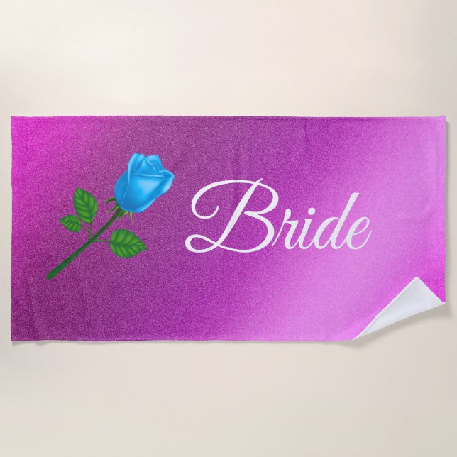 Toalla De Playa Floral elegante (Anverso)