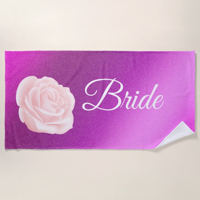 Toalla De Playa Floral elegante (Anverso)