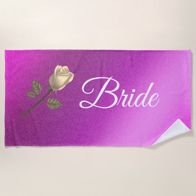 Toalla De Playa Floral elegante (Anverso)