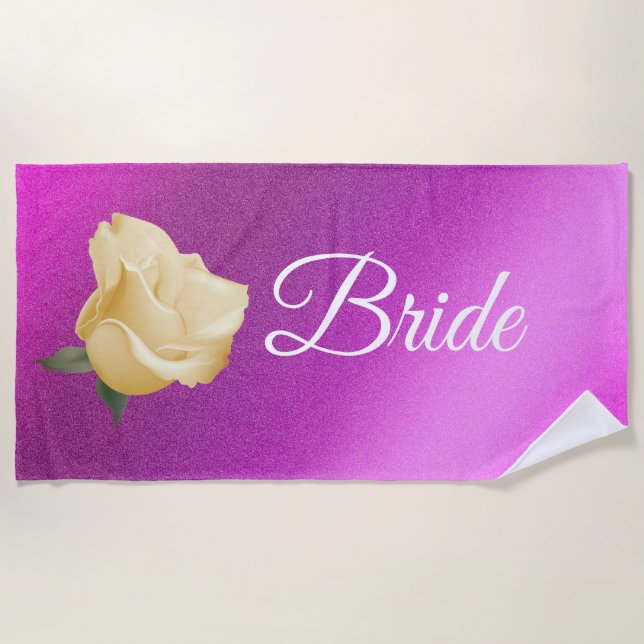 Toalla De Playa Floral elegante (Anverso)