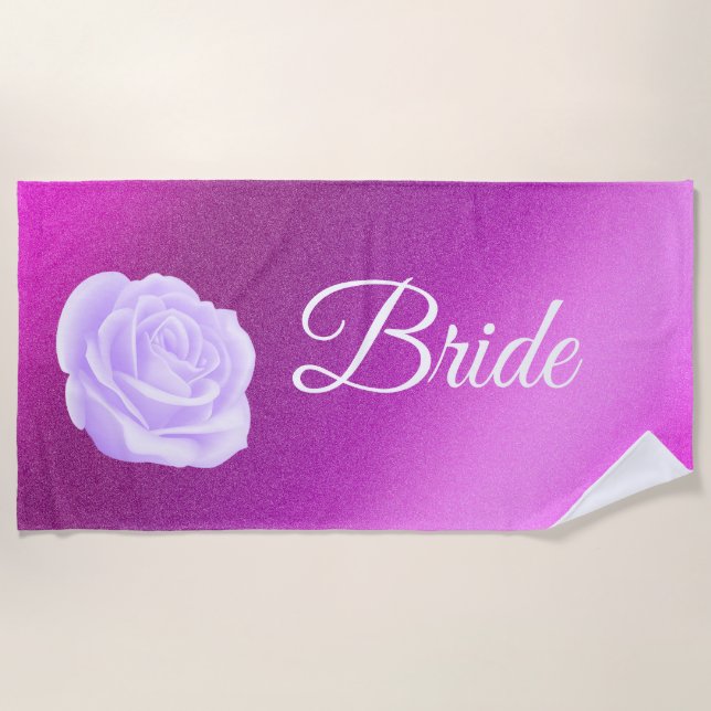 Toalla De Playa Floral elegante (Anverso)