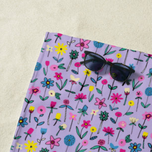 Toalla De Playa Floral Meadow