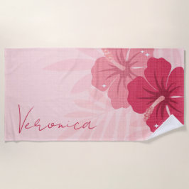 Toalla De Playa Floral personalizada