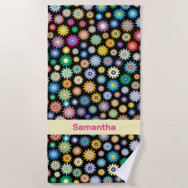 Toalla De Playa Flores de colores