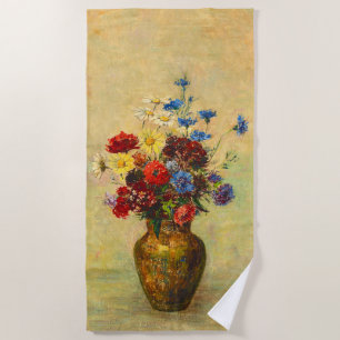 Toalla De Playa Flores de época en una vesícula (1910) de Odilon R