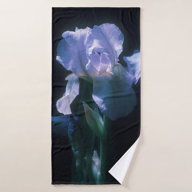 Toalla de playa Flores de Iris al Crepúsculo (Toalla de baño)