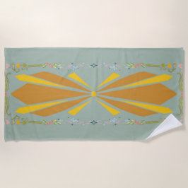 Toalla De Playa Flores Deco Burst + Patina