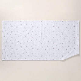 Toalla De Playa Flores Lilac