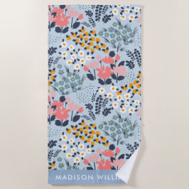 Toalla De Playa Flores monográficas elegantes