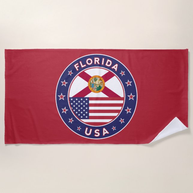 Toalla De Playa Florida, red (Anverso)
