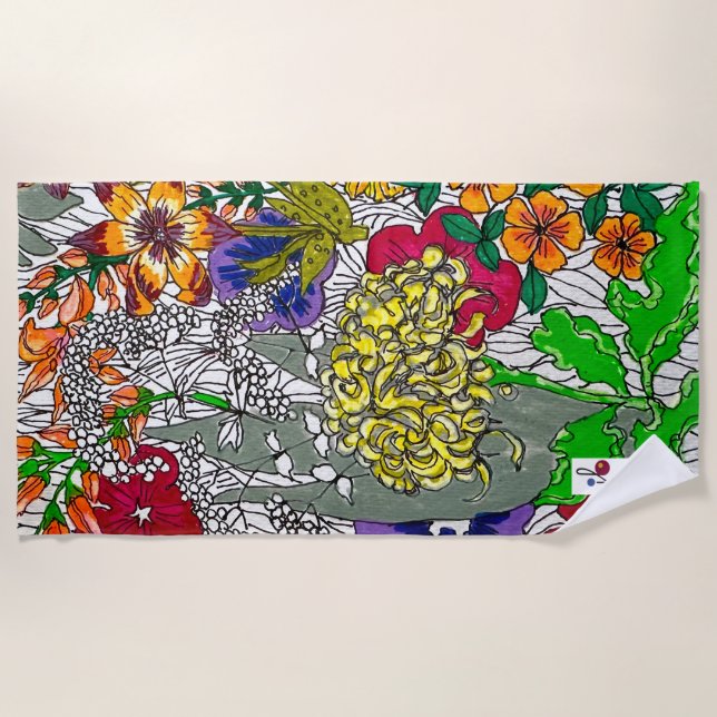 Toalla De Playa Flower Arranging Beach Towel (Anverso)