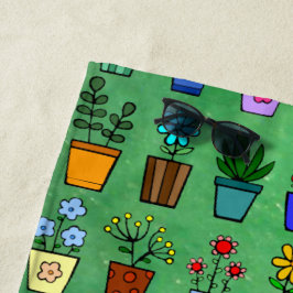 Toalla De Playa Flowerpots