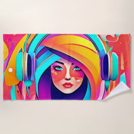 Toalla De Playa Flujo vibrante de música