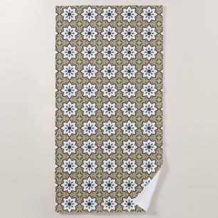 Toalla De Playa Fondo beige decorativo con estampado