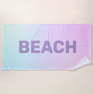 Toalla De Playa Fondo rosa a azul oscuro