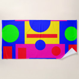 Toalla De Playa Formas geométricas de color