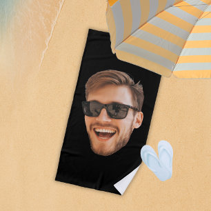 Toalla De Playa Foto divertida personalizada para hombres