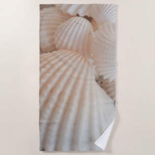 Toalla De Playa Fotografía de las conchas marinas tropicales