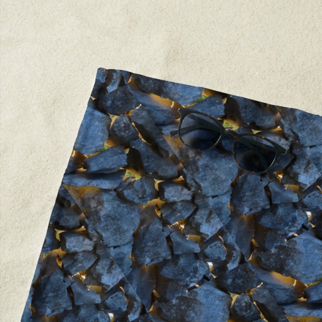 Toalla De Playa Fotografía rusa en pared de piedra croata (In situ)