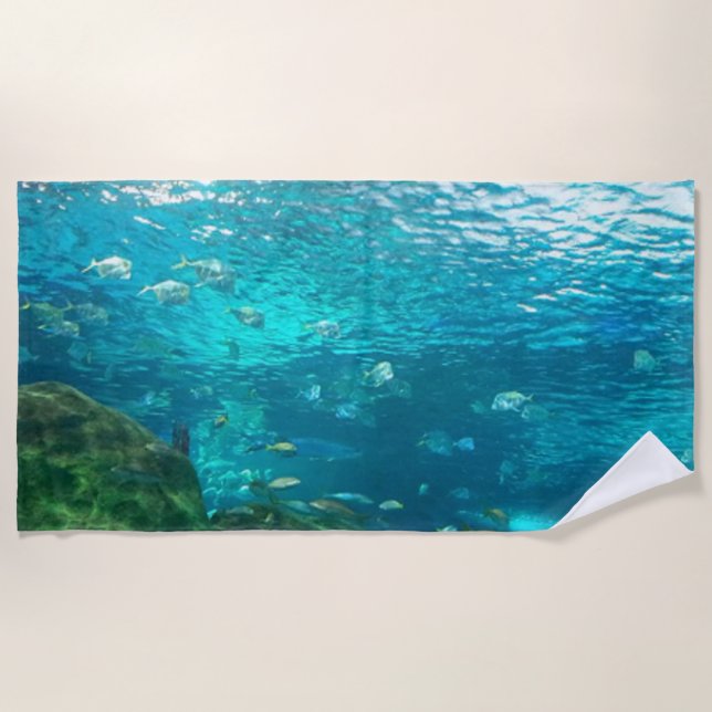 Toalla De Playa Fotografía subacuática del océano (Anverso)