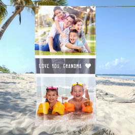 Toalla De Playa Fotos de Amor Moderno para Abuela Grises