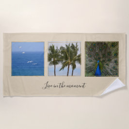 Toalla De Playa Fotos personalizadas y texto