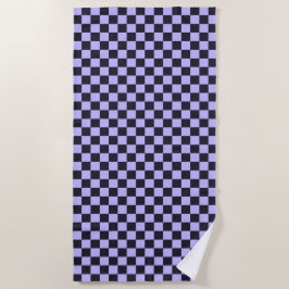 Toalla De Playa French lilac checkerboard pattern