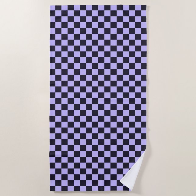 Toalla De Playa French lilac checkerboard pattern (Anverso)