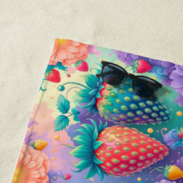 Toalla De Playa Fresa colorida