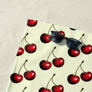 Toalla De Playa Fresh Sweet Cherry Beach Towel - Custom Colors