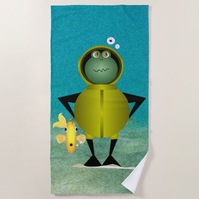 Toalla de playa Frogman (Anverso)