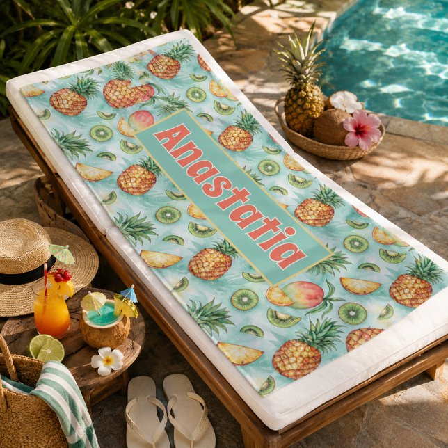 Toalla De Playa Fruta Tropical Personalizada  (Subido por el creador)