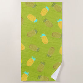 Toalla De Playa Frutas Tropicales de Verano Kiwi Verde