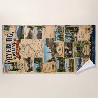 Toalla De Playa Fryeburg Maine a través de los años Tarjeta postal