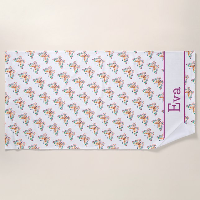 Toalla De Playa Fun Butterfly (Anverso)