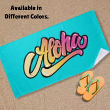 Funky Moderno Azul Acuático Hawaiian Aloha