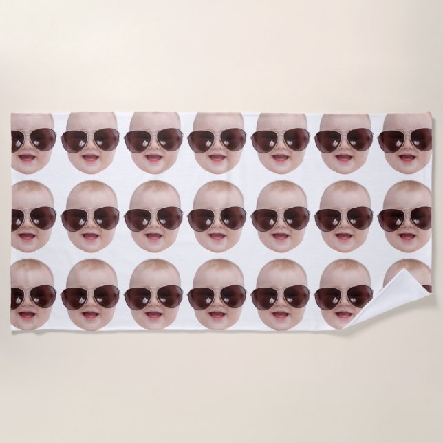 Toalla De Playa Funny Face Best Friend Photo Birthday Gift Vacatio (Anverso)