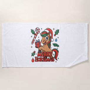 Toalla De Playa Funny Horse Merry Horsemas